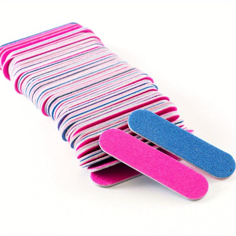 100 Pcs Double Side Nail Files Set for Gel Polish Manicure Pedicure
