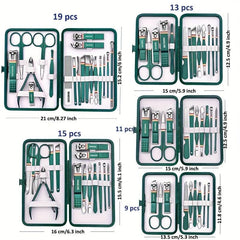9 11 13 15 19 Pcs Nail Cutter Set Stainless Steel Nail Clippers Set With Box