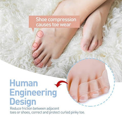 Silicone Toe Separator with 3 Loops for Overlapping Toes