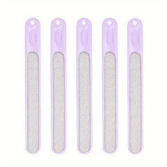 5 Pcs Stainless Steel Metal Nail File w/ Plastic Handle Grooming Tool