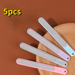 5 Pcs Stainless Steel Metal Nail File w/ Plastic Handle Grooming Tool