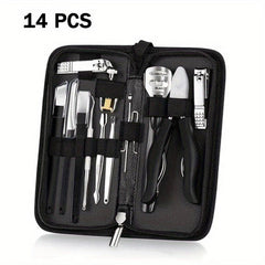 14pcs Stainless Steel Pedicure Set Toe Nail Clippers Ingrown Toenails Nippe