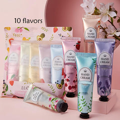 Plant Hand Cream Set for Dry Hands and Feet, Natural Scented Moisturizer