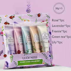 Plant Hand Cream Set for Dry Hands and Feet, Natural Scented Moisturizer