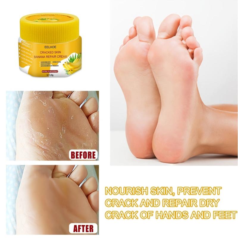 2 pcs Natural Banana Foot Cream Repair Anti Drying Crack Strengthening Cream