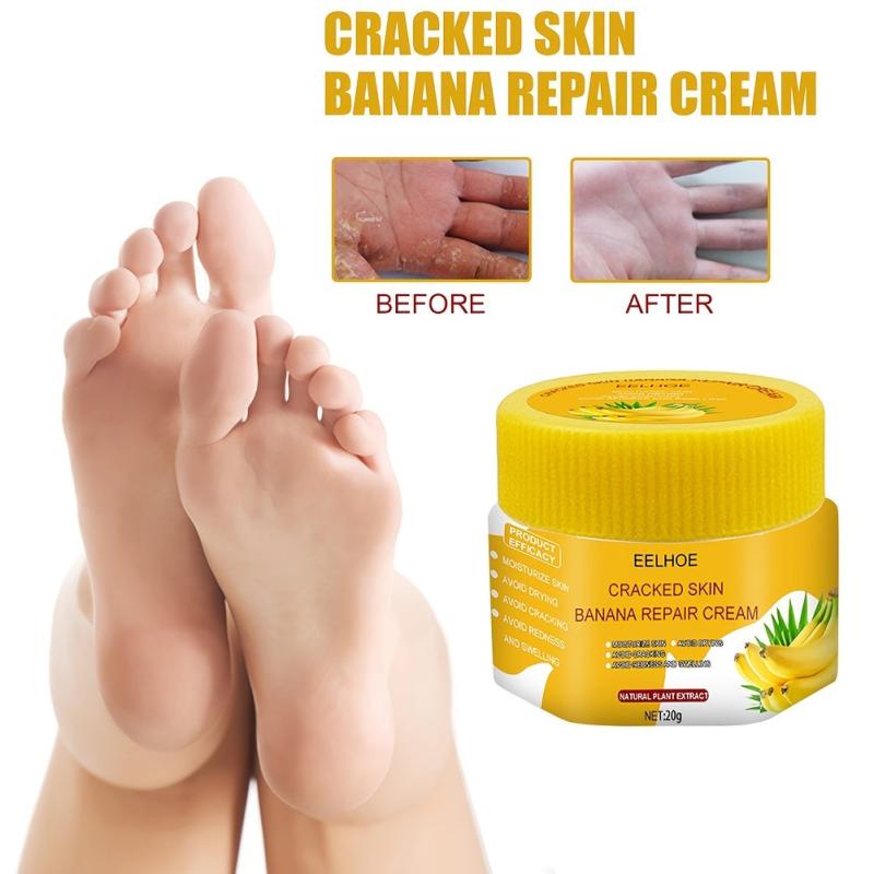 2 pcs Natural Banana Foot Cream Repair Anti Drying Crack Strengthening Cream