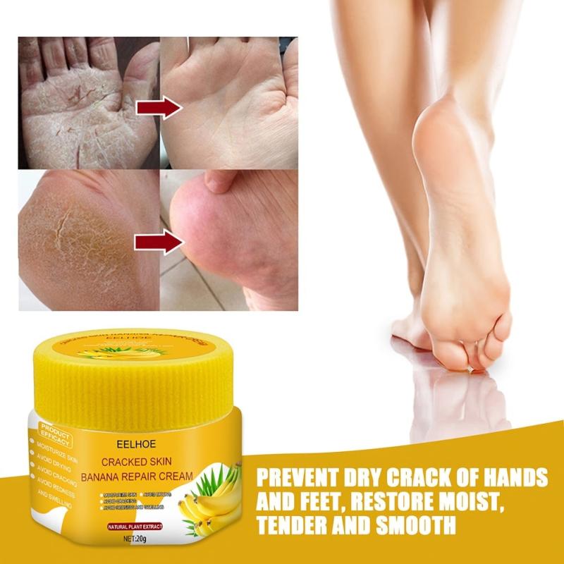 2 pcs Natural Banana Foot Cream Repair Anti Drying Crack Strengthening Cream