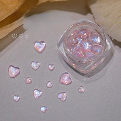 Aurora Love Heart Nail Art 3D Rhinestones Sticker