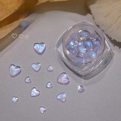 Aurora Love Heart Nail Art 3D Rhinestones Sticker