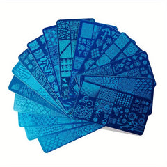 4Pcs Nail Stamping Templates Manicure Kit For Home Salon Use