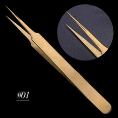 Stainless Steel Tweezers for Eyelash Extensions and Nail Art