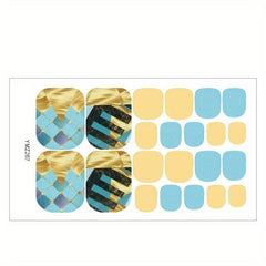Marbled Starry Sky Toe Nail Stickers Lace Stickers Adhesive Foil Stickers