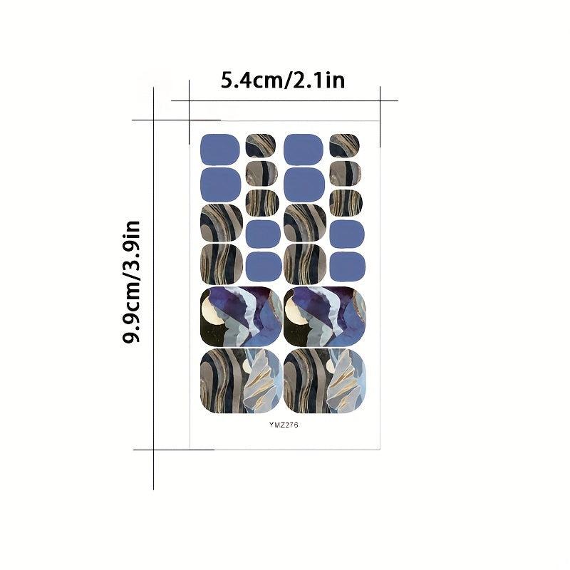 Marbled Starry Sky Toe Nail Stickers Lace Stickers Adhesive Foil Stickers