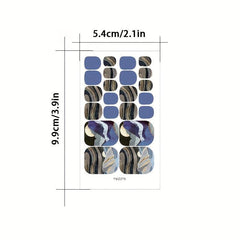 Marbled Starry Sky Toe Nail Stickers Lace Stickers Adhesive Foil Stickers