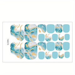 Marbled Starry Sky Toe Nail Stickers Lace Stickers Adhesive Foil Stickers
