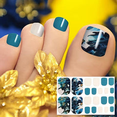 Marbled Starry Sky Toe Nail Stickers Lace Stickers Adhesive Foil Stickers