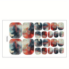 Marbled Starry Sky Toe Nail Stickers Lace Stickers Adhesive Foil Stickers