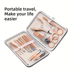 18-in-1 Professional Stainless Steel Nail Clipper Set for Nails Daily and Salon