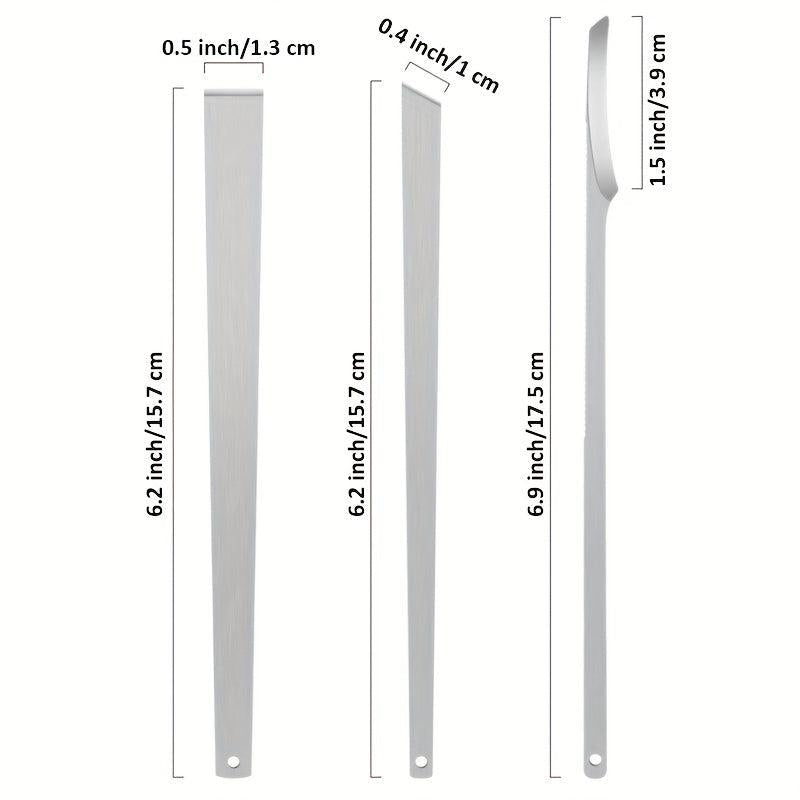 3 Pcs Pedicure Set Stainless Steel Nail Nippers Clipper Remover Kit