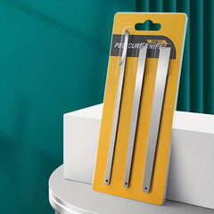 3 Pcs Pedicure Set Stainless Steel Nail Nippers Clipper Remover Kit