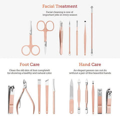 Professional Stainless Steel Pedicure Nail Clippers Set for Travel and Home