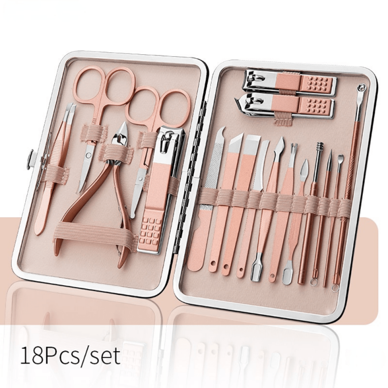 Professional Stainless Steel Pedicure Nail Clippers Set for Travel and Home