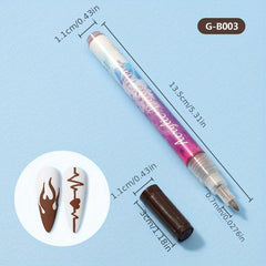 Neon Gel Polish Abstract Stripe Lines Drawing Pen