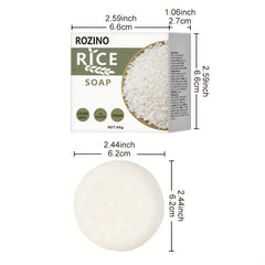 2pcs Rice Shampoo Soap Moisturizing Hair Care Growth Repair Solid Shampoo