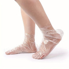 100 Pcs Transparent Waterproof Disposable Foot Mask Cover