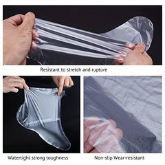 100 Pcs Transparent Waterproof Disposable Foot Mask Cover