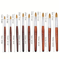 Kolinsky Crystal Nail Art Brush with Round Head for Carving & Manicure