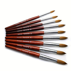 Kolinsky Crystal Nail Art Brush with Round Head for Carving & Manicure