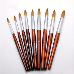 Kolinsky Crystal Nail Art Brush with Round Head for Carving & Manicure