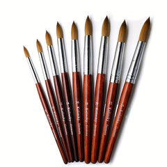 Kolinsky Crystal Nail Art Brush with Round Head for Carving & Manicure
