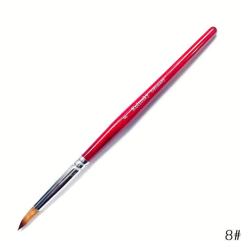 Kolinsky Crystal Nail Art Brush with Round Head for Carving & Manicure