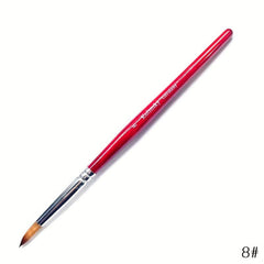 Kolinsky Crystal Nail Art Brush with Round Head for Carving & Manicure