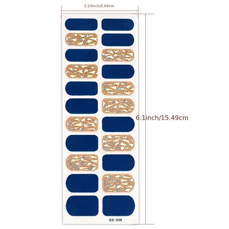 Geometric Glitter Nail Stickers for DIY Nail Art