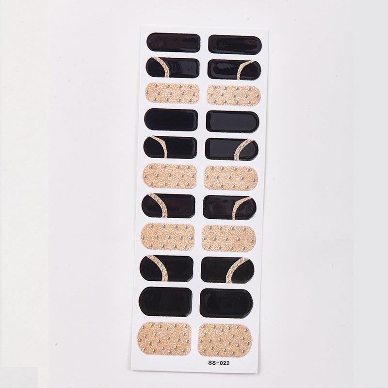 Geometric Glitter Nail Stickers for DIY Nail Art