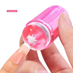 Nail Polish Stamping Kit with Scraper - Easy DIY Manicure Tool