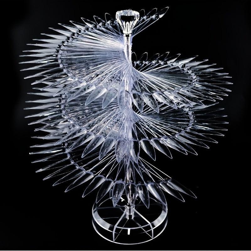Nail Tips Display Stand DIY Nail Art Showing Shelf Gel Nail Card Fan Shaped