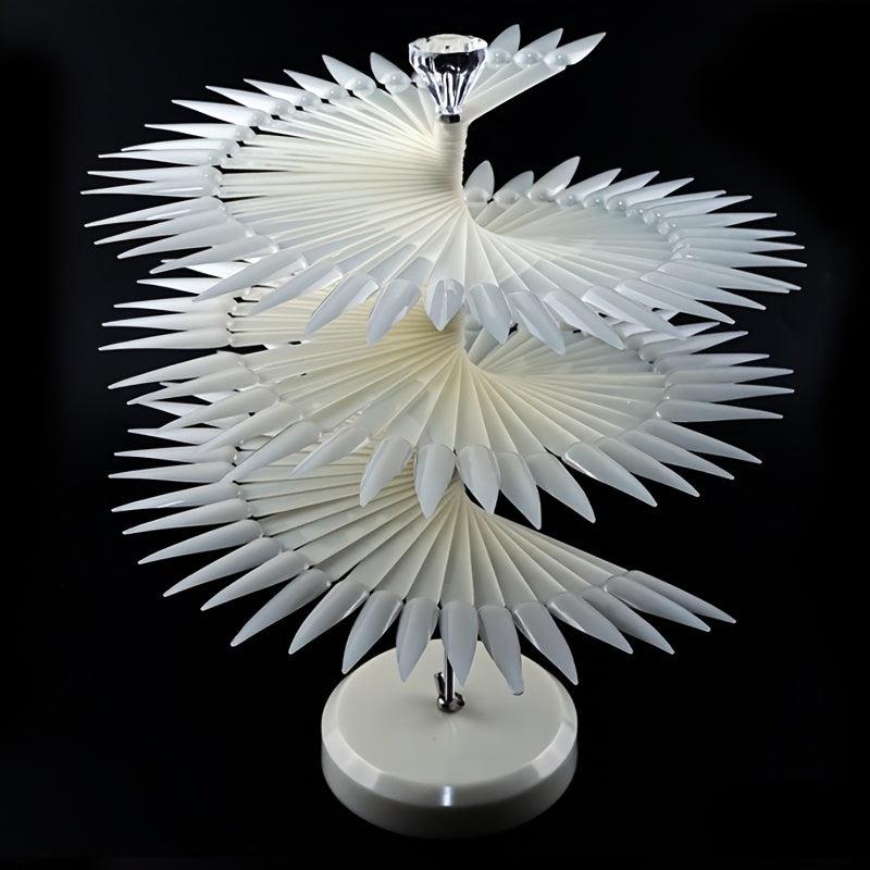 Nail Tips Display Stand DIY Nail Art Showing Shelf Gel Nail Card Fan Shaped