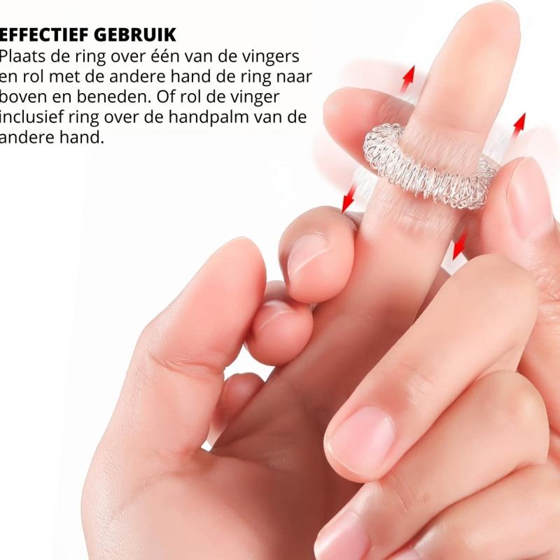 5pcs Finger Massager Set for Stress Relief with Sensory Rings