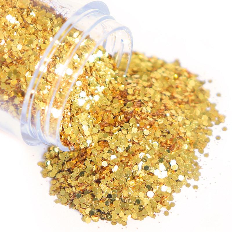 Laser Silver Hexagon Flakes Nail Art Glitter Powder Bulk 0.2mm 1mm