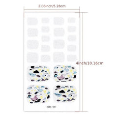 Glitter Nail Polish Stickers Self Adhesive Decal Strips Manicure Kit
