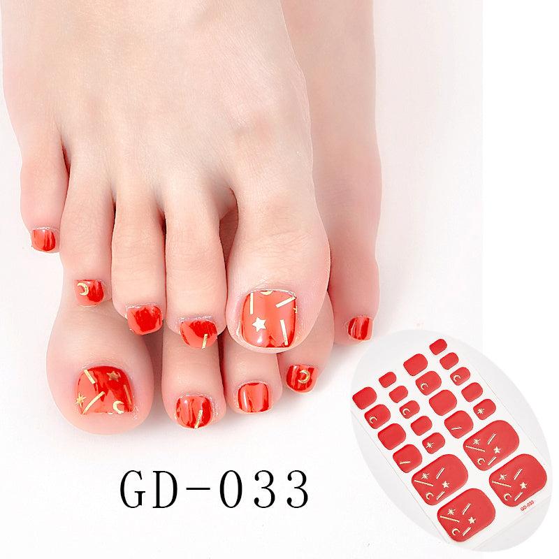 Glitter Nail Polish Stickers Self Adhesive Decal Strips Manicure Kit