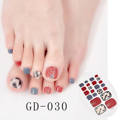 Glitter Nail Polish Stickers Self Adhesive Decal Strips Manicure Kit
