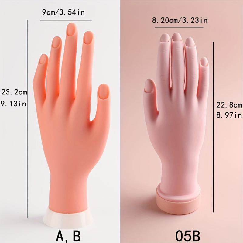 Flexible Silicone Practice Hand for Nail Training