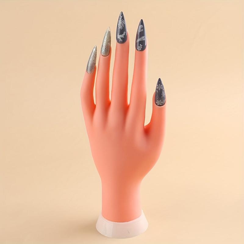 Flexible Silicone Practice Hand for Nail Training