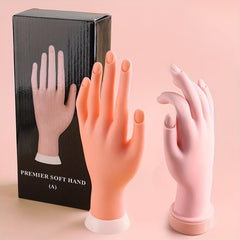 Flexible Silicone Practice Hand for Nail Training