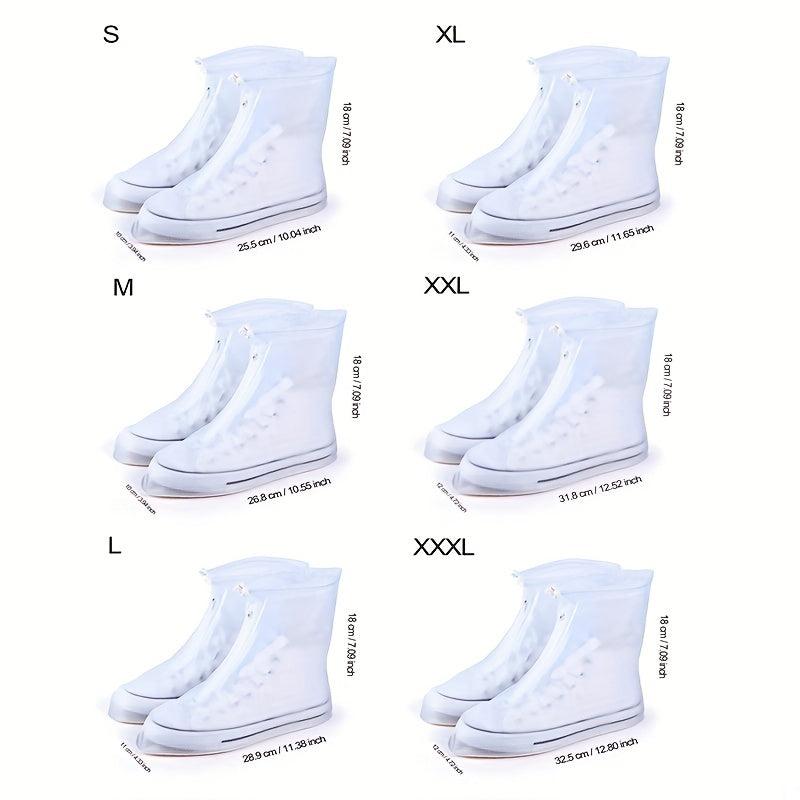 Waterproof Shoe Cover Large Easy Wear Non Slip PVC Rain Boot Reusable
